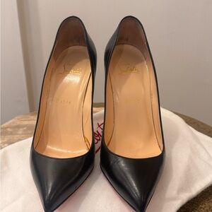 Christian Louboutin Alta Iowa 120 Black Calf Leather Pumps Size 37